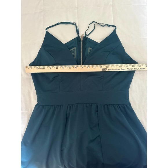 Love Nickie Lew Dress Womens Juniors‎ Green Beaded Cut Out Cocktail Prom - Picture 6 of 9